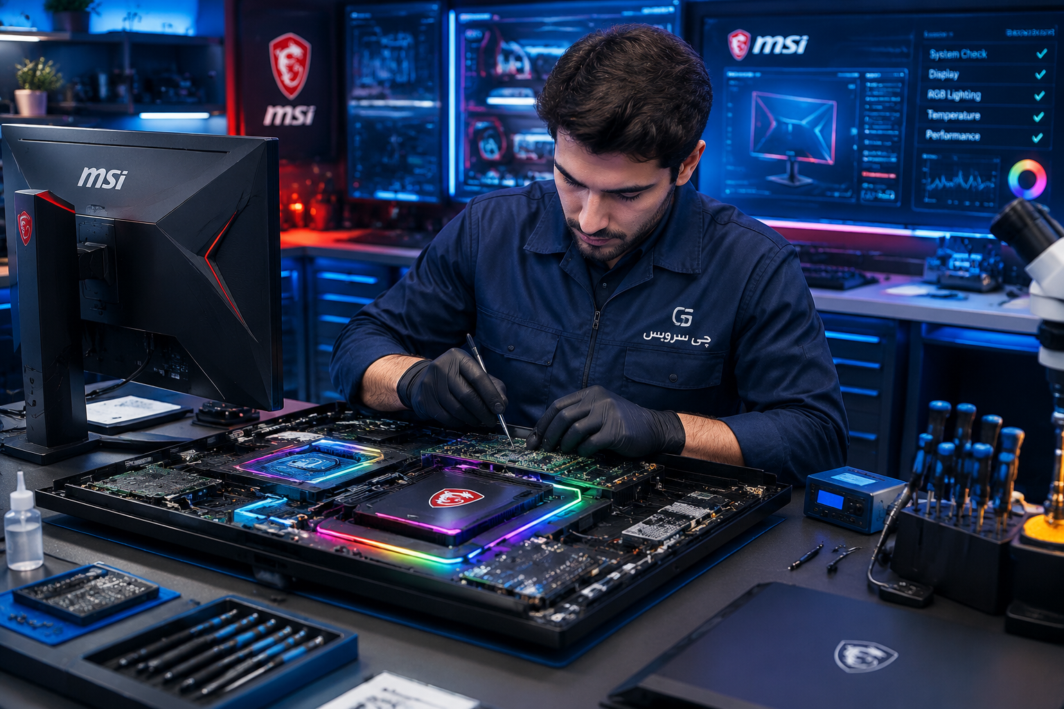 تعمیر مانیتور MSI ام اس آی گیمینگ در تهران - جی سرویس