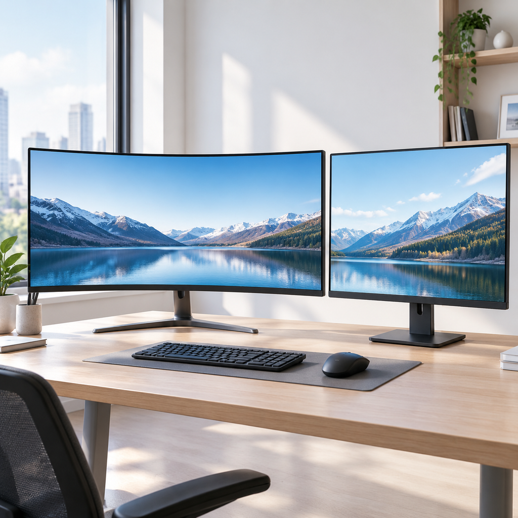 مانیتور خمیده بهتر است یا تخت؟ بررسی کامل مزایا و معایب
